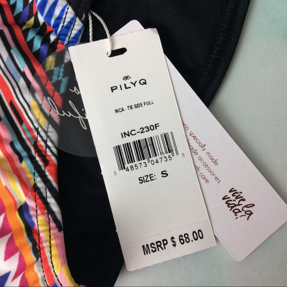 New PilyQ Inca Side Tie Bikini Bottoms - Picture 2 of 4